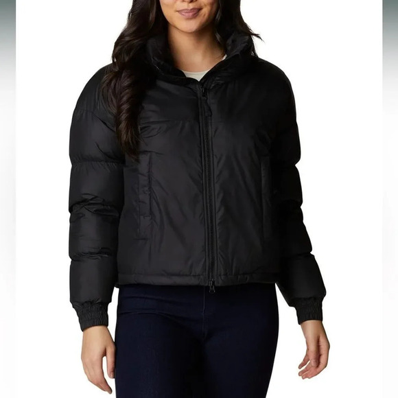 Columbia Women's Pike Lake Cropped Puffer winter Jacket - Black NWT - Picture 5 of 7